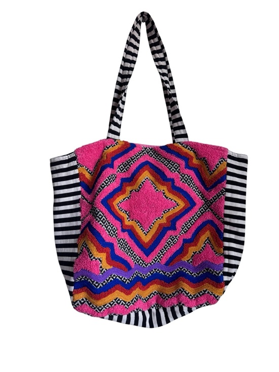 Handbags - Colorful Geometirc Pattern Tote Bag
